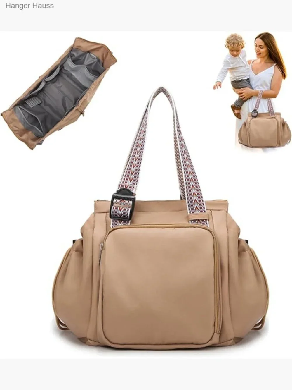 Convertible Backpack Tote 15 Pockets Large Capacity Under Seat Carry-on Work